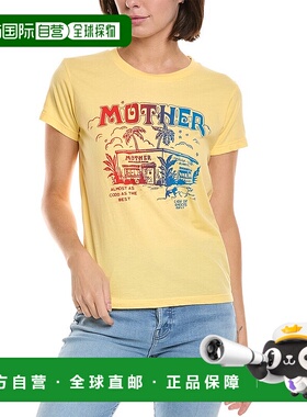 自营MOTHER The Boxy Goodie Goodie T-Shirt - yellow 美国奥莱