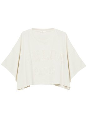 CHLOÉ 女士T恤 CH25SJH14183103 SS2025 白色 圆领T恤