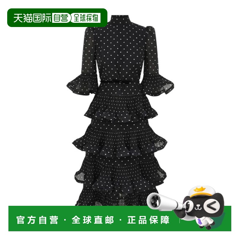 香港直邮Zimmermann 褶裥袖中长连衣裙 5509DF25R