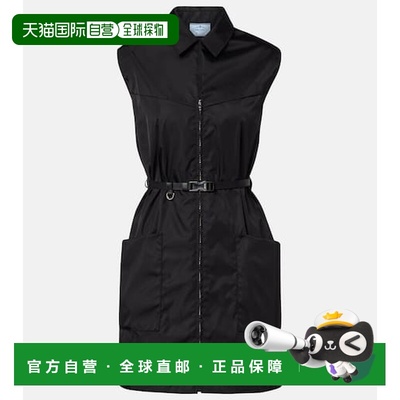 1h可退 香港直邮Prada 普拉达 女士 Re-Nylon 束带拉链迷你连衣裙