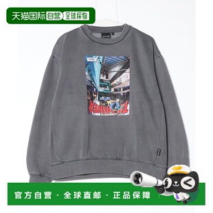 1h可退 日本直邮THRASHER男女同款复古水洗连帽卫衣 半拉链设计 T