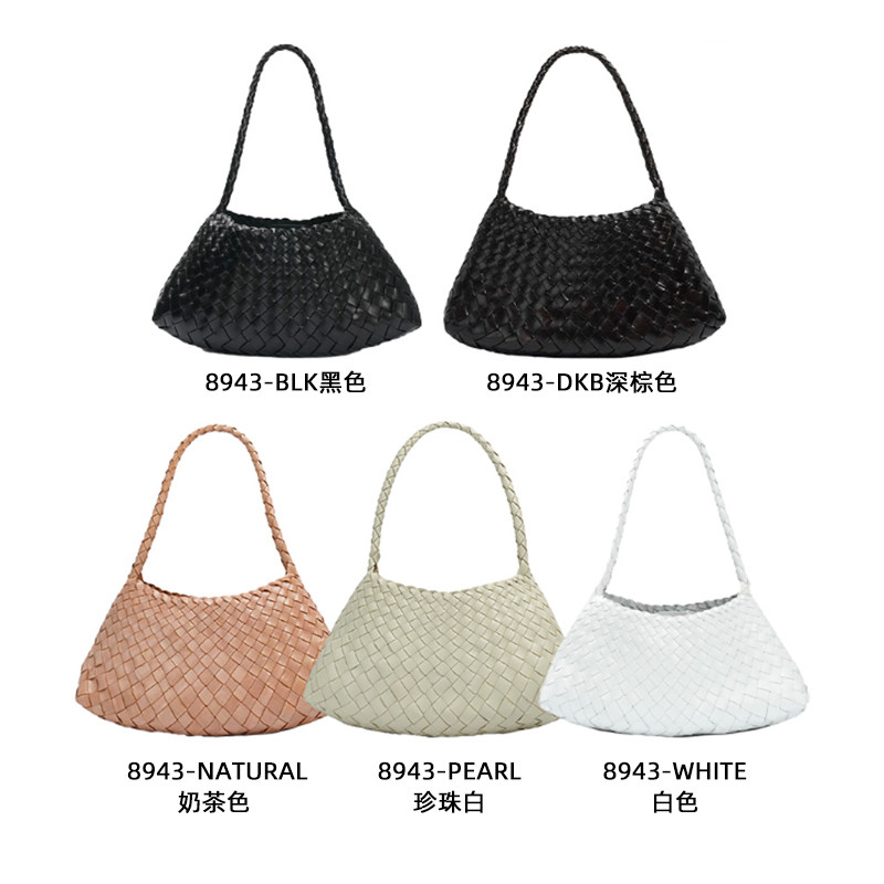 韩国直邮DRAGON DIFFUSION 手工牛皮编织包腋下包 深棕色8943