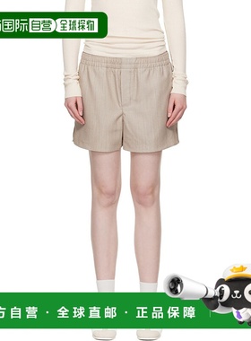 1h可退 香港直邮潮奢 Ami Paris 女士 米色 Wool Elasticated 短