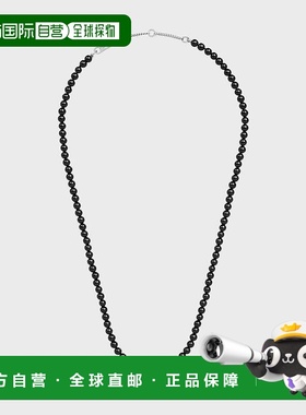 自营1h可退 欧洲直邮CELINE赛琳 男士黑色黄铜/玛瑙项链