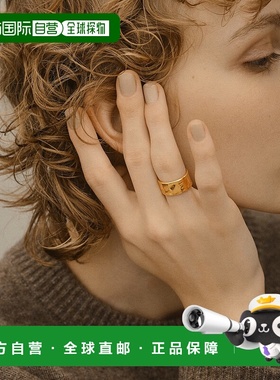 1h可退 日本直邮Discoat 女士不锈钢凹纹宽戒指 DCZ1042211A0009