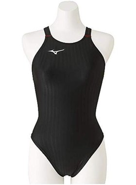 日本直邮Mizuno美津浓 泳装女士露背L FINA认证 红色 N2MA0222