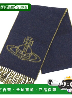 日本直邮Vivienne Westwood 女士羊毛围巾蓝色单球双FA81030006W0