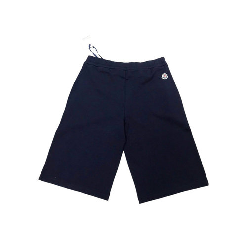 MONCLER 男童短裤 8H00007K809AG778 SS2023 蓝色 徽标贴花短裤
