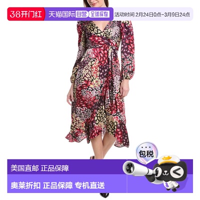 自营Tahari ASL Midi Dress - Red 连衣裙美国直发奥莱