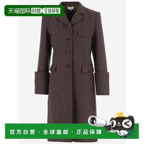 香港直邮CHLOÉ 女士外套 CH25WMA14169990 AW2025 红色 长袖大衣