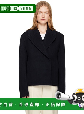 1h可退 香港直邮潮奢 TOTÊME 女士 海军蓝 Cropped 夹克 244WRO01