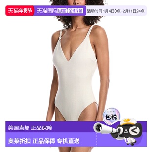 自营Milly Shimmer Texture Gold Braided One-Piece - brown 美