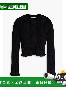 1h可退 香港直邮潮奢 Sandro 女士 短款洞眼针织针织开衫 SFPCA01