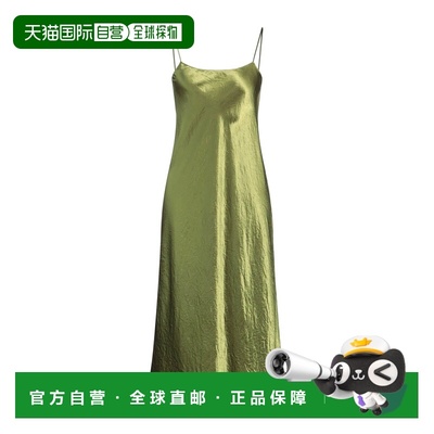 1h可退 香港直邮VINCE 女士 中长连衣裙 green绿色 舒适时尚