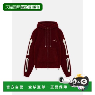 1h可退 香港直邮AMIRI 男士 BONES 连帽衫 AMOUJA1010 red红色 舒