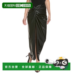 black 自营LAPOINTE Sarong Leather 美国奥莱直发半身裙 Faux