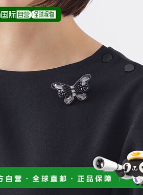 1h可退 日本直邮TRANS WORK 女士单色蝶形状毛毡胸针 U1V06306__