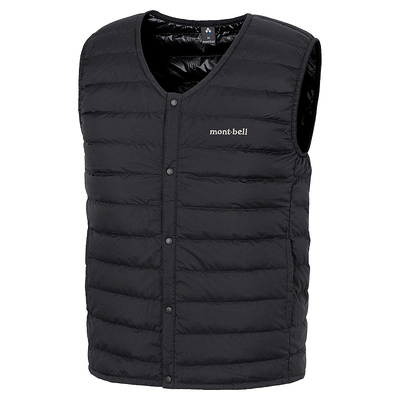 日潮跑腿Montbell男士高级羽绒 V 领马甲 800蓬