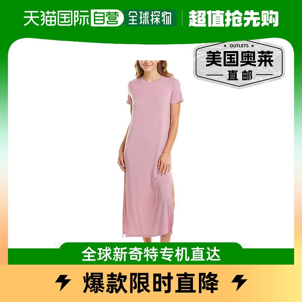 Hale Bob 侧开衩 T 恤早秋新款连衣裙 黎明粉色 【美国奥莱】直发