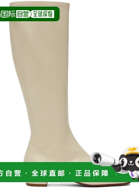 1h可退 香港直邮潮奢 BY FAR 女士 灰白色 Edie 高筒靴 19FWEDIDF