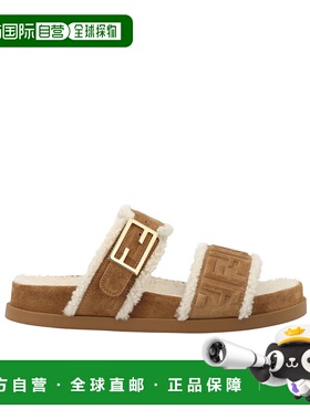 香港直邮FENDI 女士凉鞋 8X8710AY9RF1TOO AW2025 棕色 SLIPPERS