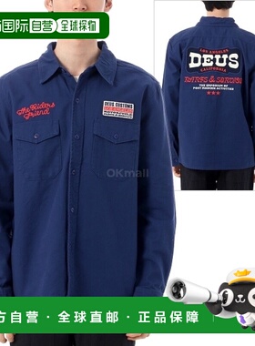 韩国直邮DEUS 系带衬衫 (DMF245670-MEC) 外复古工装休闲长袖外套