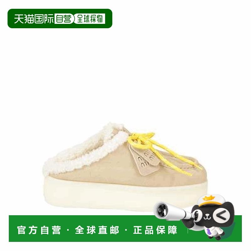 1h可退 香港直邮Miu Miu 缪缪 女士 繆繆 () 標誌細節穆勒鞋 5R53,女鞋,乐福鞋（豆豆鞋）,淘宝优惠券,粉丝福利购,淘宝优惠卷