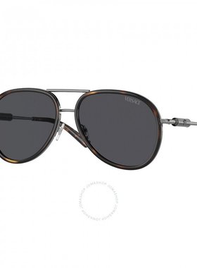Versace 深灰色飞行员男女通用太阳镜 VE2260 100187 60