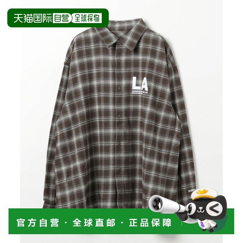 1h可退 日本直邮AMERICAN RAG CIE 男女同款 纽扣格纹衬衫 复古街