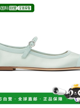 1h可退 香港直邮潮奢 aeyde 女士 蓝色 Uma Satin Toe-Cap 玛丽珍