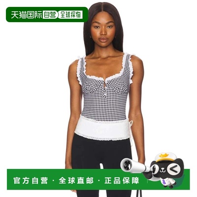 自营Women's Free People Cassie Bodysuit Black Cotton Scoop N