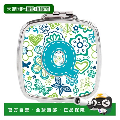 自营Carolines Treasures CJ2006-QSCM 字母 Q 花蝴蝶 蓝绿正品