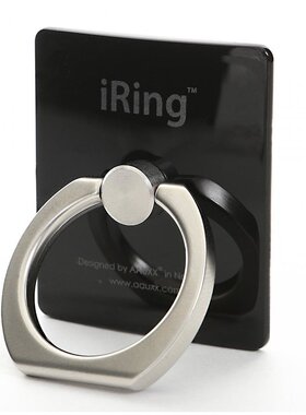 日本直邮AUX iRing Premium手机支架手机环 黑 UMS-IR01HKBL
