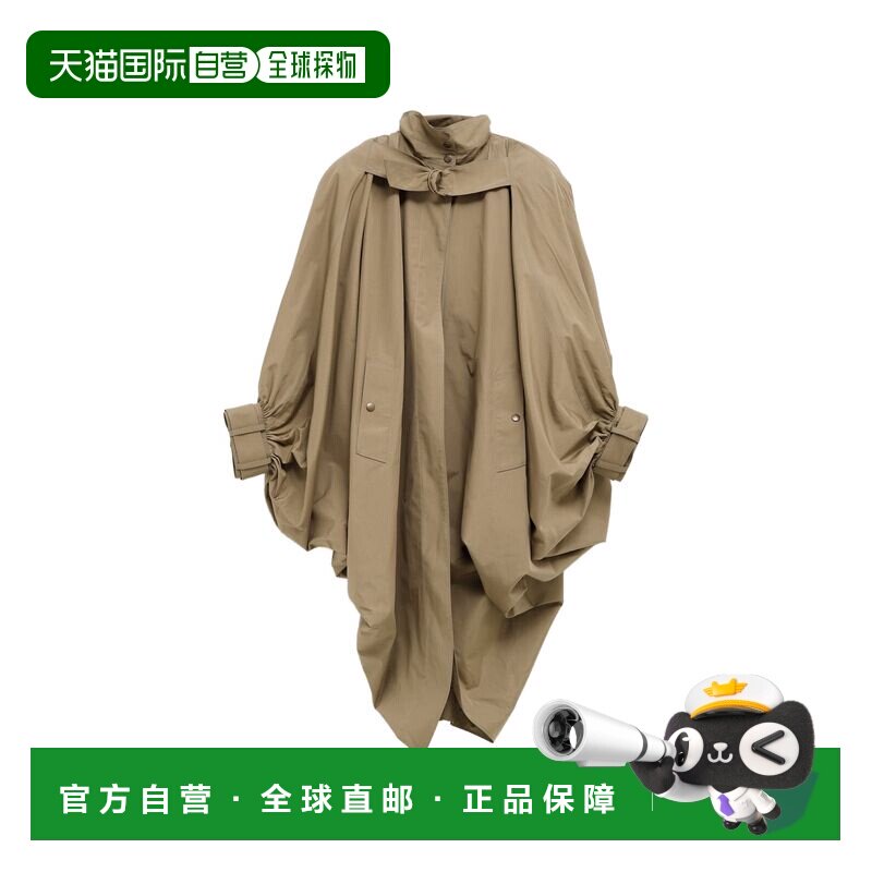 1h可退 香港直邮Chloe 蔻依 女士 束带蝙蝠袖大衣 CH26UMA121443B