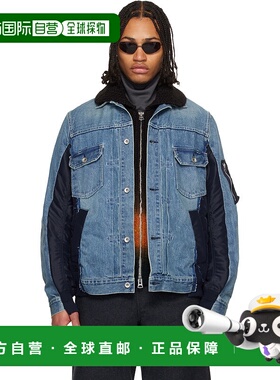 1h可退 香港直邮Sacai 男士 蓝色牛仔夹克 SCM303 舒适时尚