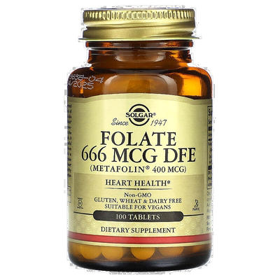 香港直发Solgar索尔加甲基叶酸盐营养片适合素食者100片活性膳食