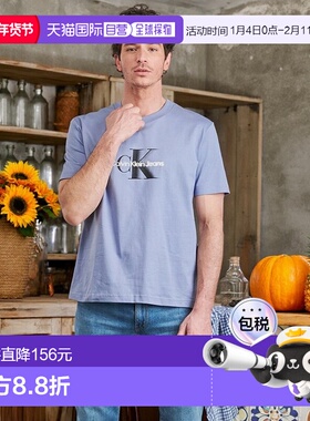 欧洲直邮Calvin Klein Jeans  男衣服 春夏2025 短袖T恤 MONOLOGO