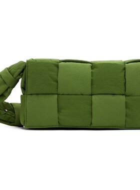 bottegaveneta葆蝶家女士绿色斜挎包时尚潮流经典百搭