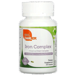 香港直发zahler膳食补充剂富含矿物质铁无麸质100粒胶囊维生素