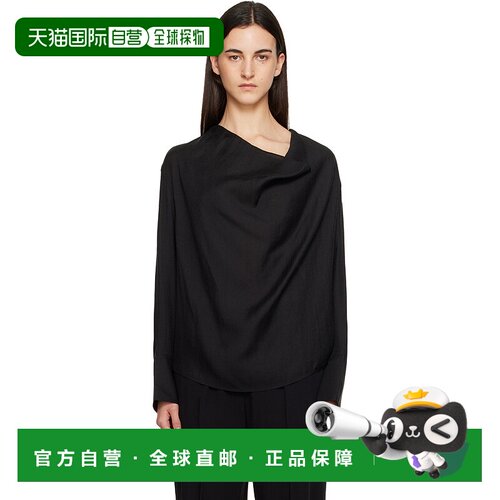1h可退 香港直邮toteme 女士 TOTEME 黑色 Cowl 上装 254WRT0609F