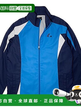 日本直邮LUCENT 男女士网球羽毛球保暖衬衫 XLW4947 蓝色长袖拉链