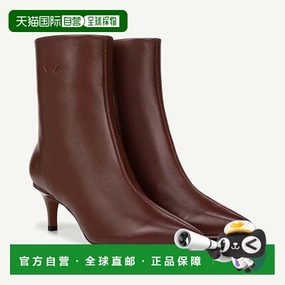 自营Women's Franco Sarto Anna Boots Warm Brown Leather Side
