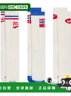 日本直邮Nike 袜子ED PLS CRW 3PR LFESTL 144 HJ9336 901 米白色