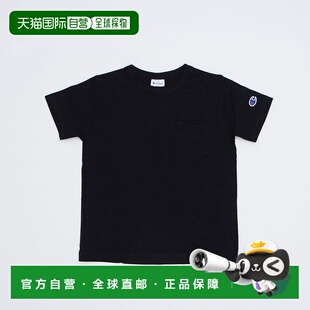 Champion T303 青少年左胸带口袋半袖 简约 T恤 日本直邮