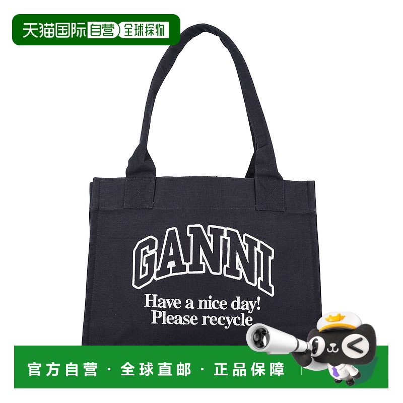 1小时内可退 香港直邮GANNI 女士斜挎包 A66475903252 SS2025 黑