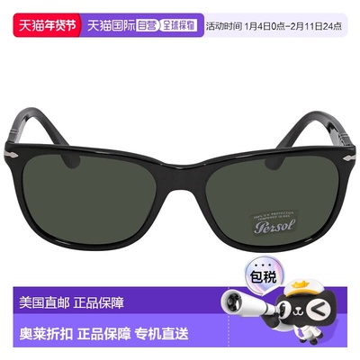 自营Persol Green Rectangular Men's Sunglasses PO3291S 95/31