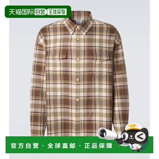 1h可退 香港直邮Visvim 维斯维木 男士 Lumber 格子羊毛亚麻衬衫