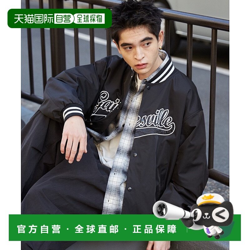 1h可退 日本直邮WEGO 男女同款徽标贴花宽松棒球夹克 WE25SP01M00,运动服/休闲服装,棒球服,淘宝优惠券,粉丝福利购,淘宝优惠卷