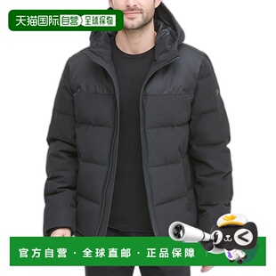 1h可退 【美国直邮】DKNY 男士拼接防寒保暖棉服外套 男装 羽绒服