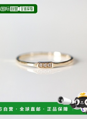 1h可退 日本直邮cui-cui 女士 三石钻石戒指 K10YG 755330
